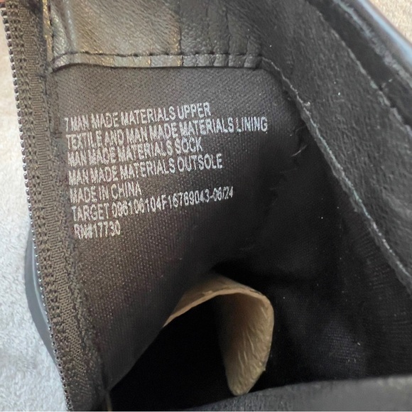 Universal Thread Black Connor Ankle Boots With Memory Foam Insole Size 7 - Picture 8 of 8